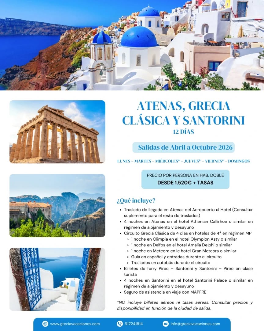 Cartel de la promoción: 🇬🇷✨ Grecia en estado puro: historia, cultura y paraíso