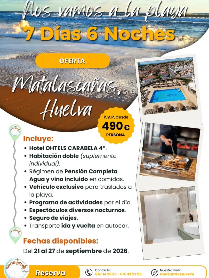 Cartel de la promoción: 🌊☀️ Nos vamos a la playa… y tú también puedes venirte