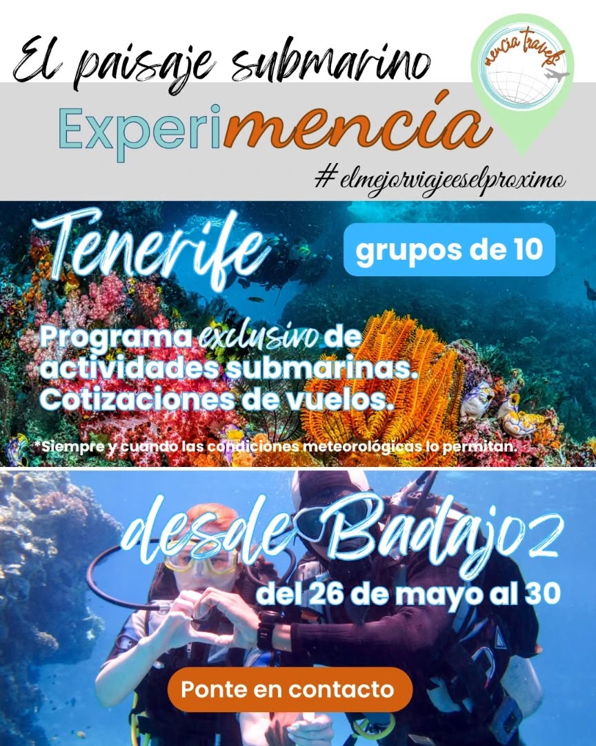 Cartel de la promoción: 🌊🤿 Descubre el mundo submarino en Tenerife